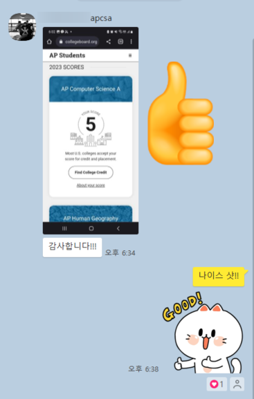 화끈한 AP CS A 만점 인증!!